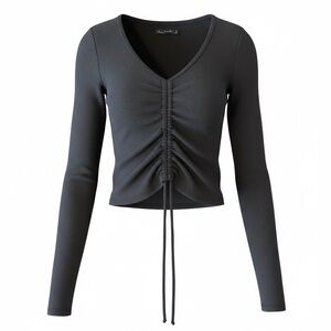 Abercrombie & Fitch Charcoal Long Sleeve Top
